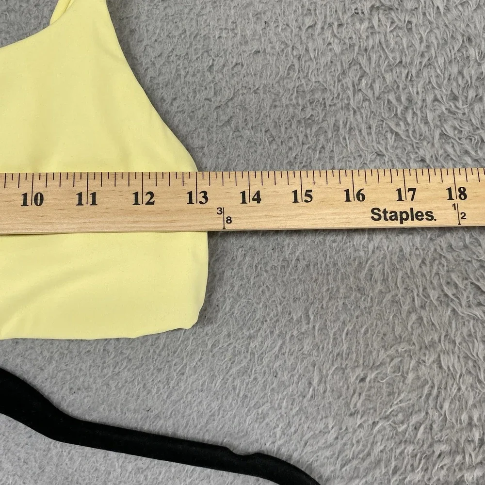 Athleta Bikini Set Womens Small Butter Yellow High Waisted 2 Piece Swim Beach